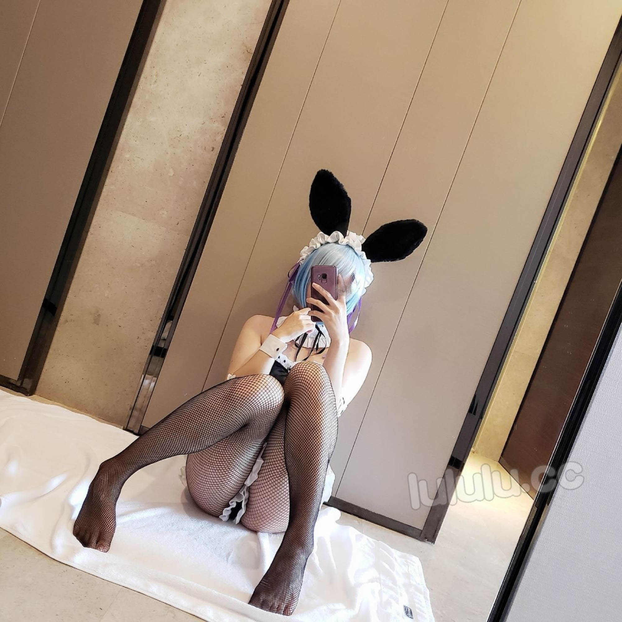 Chinese Nude Model Ruan Ruan in Bunny Maid Cosplay