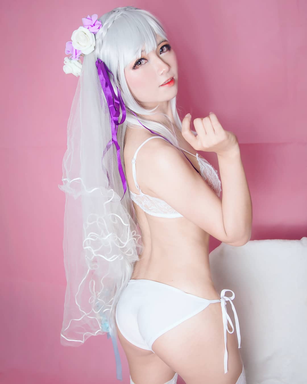 mica cosplayer micawaii sexy lingerie bride thin vietnamese sexy girl