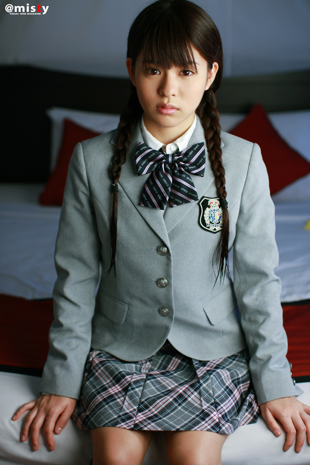 Cute Japanese School Girl Miho Arai Strips Off Uniform Petite Breasts Tits