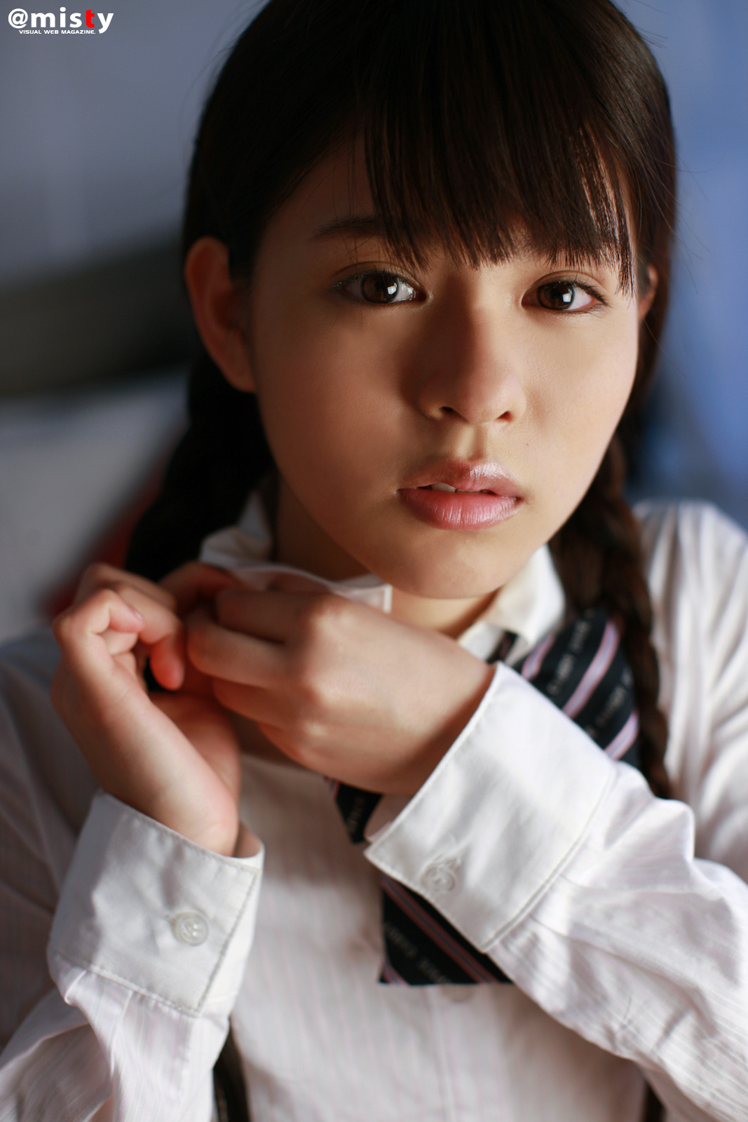 Cute Japanese School Girl Miho Arai Strips Off Uniform Petite Breasts Tits
