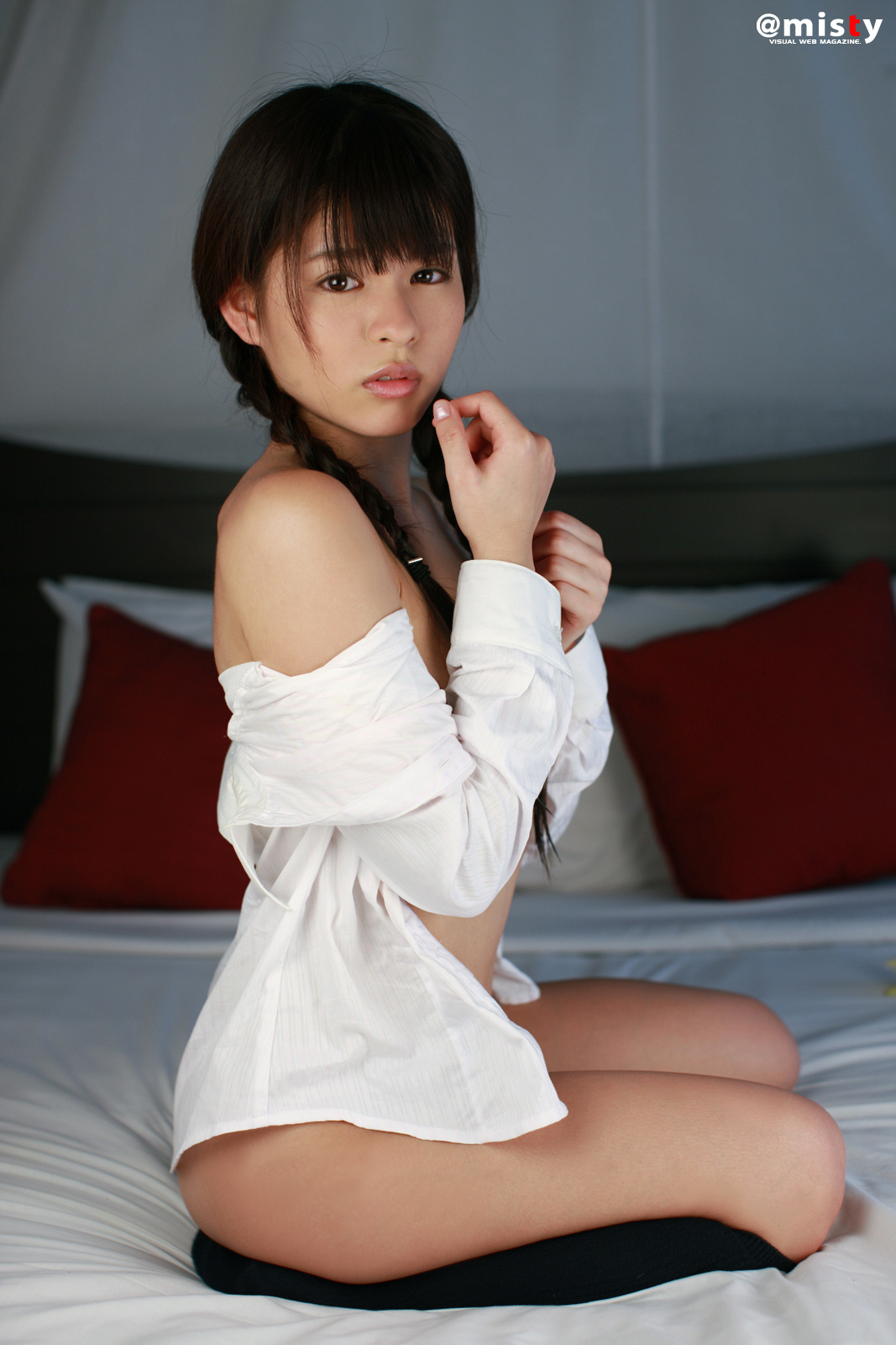 Cute Japanese School Girl Miho Arai Strips Off Uniform Petite Breasts Tits Panties Ass