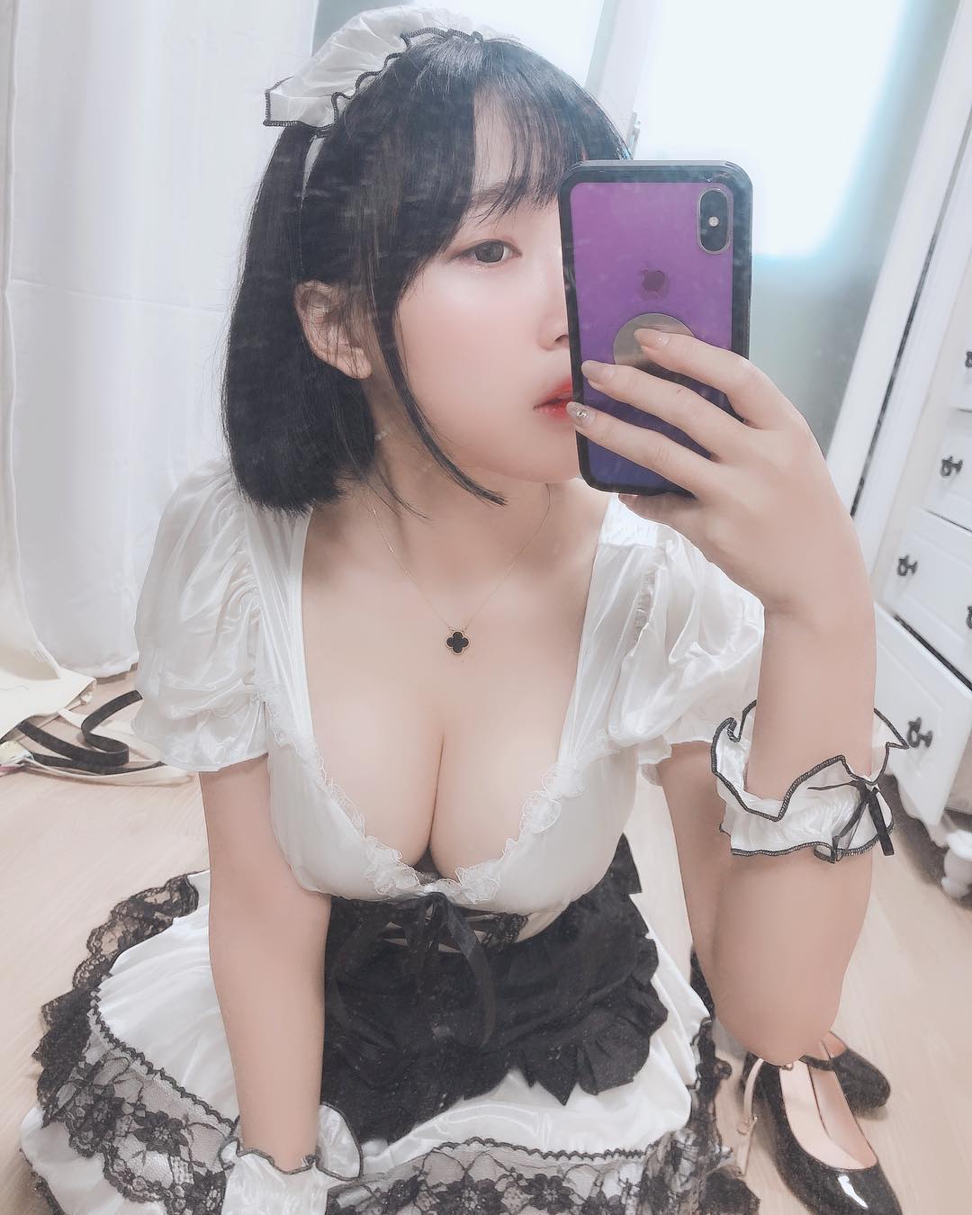 kang inkyung inkyung97 강인경 cute sexy korean girl breasts tits sexy maid cosplay