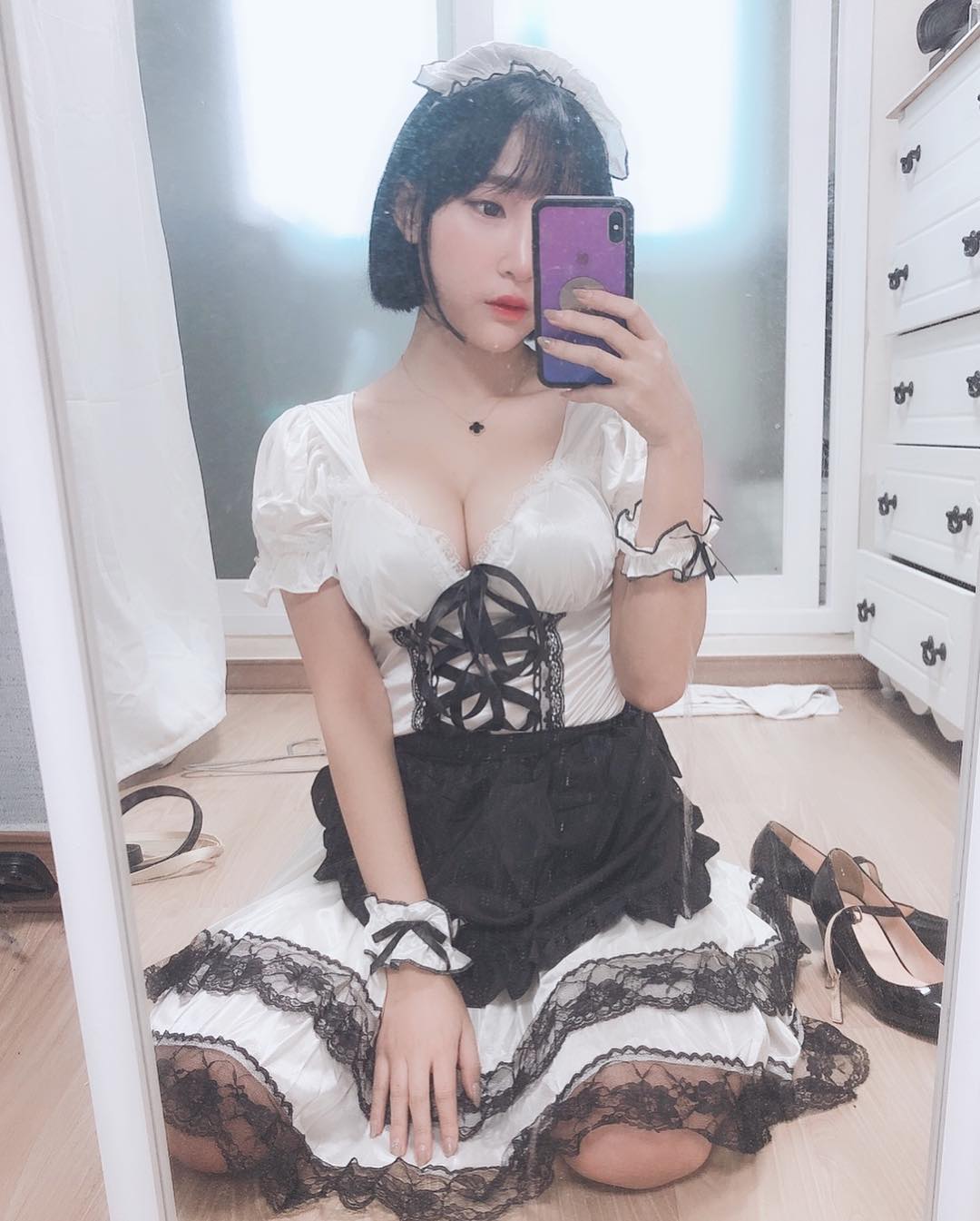 kang inkyung inkyung97 강인경 cute sexy korean girl breasts tits sexy maid cosplay