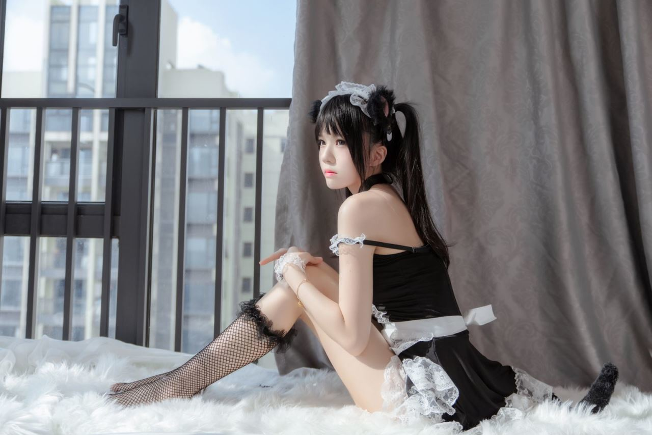 sakura maid cute sexy japanese maid lingerie bra panties