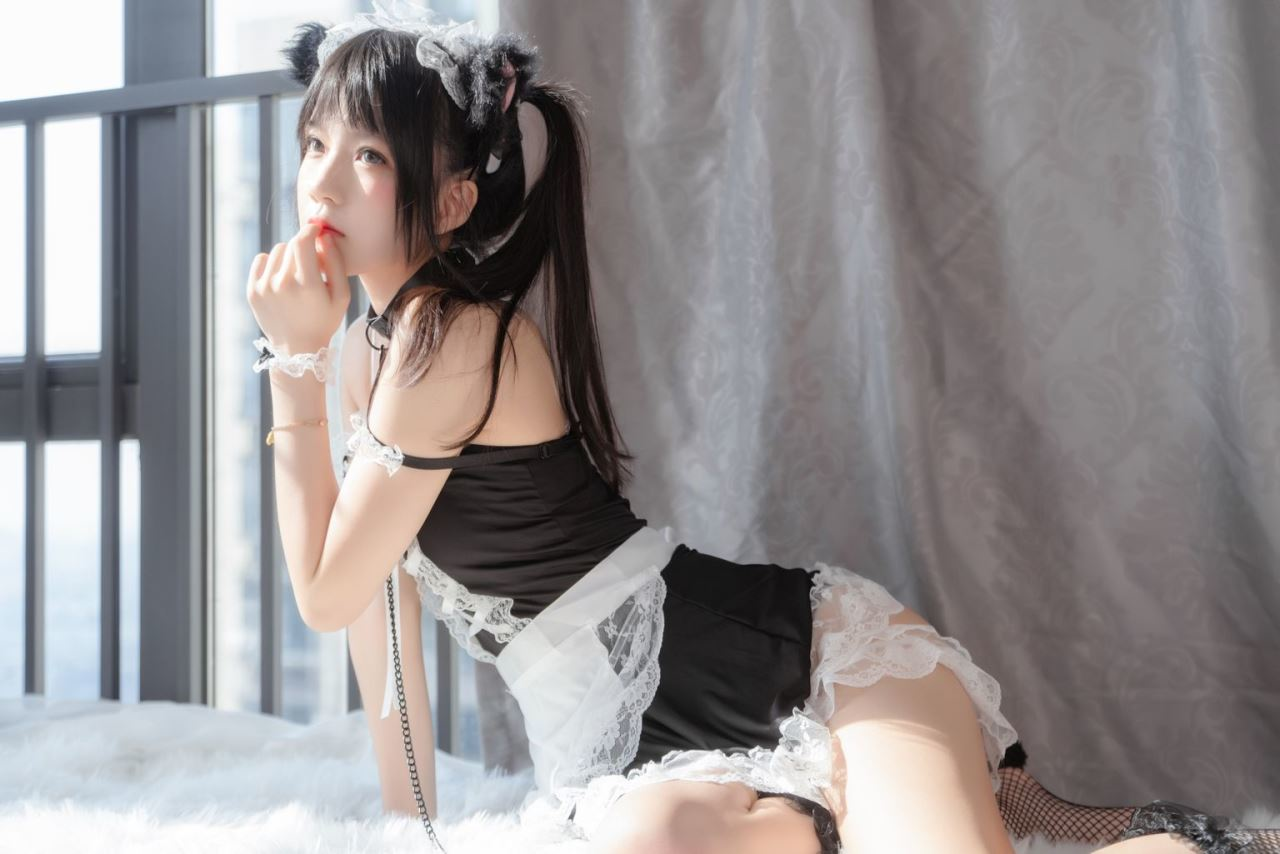 sakura maid cute sexy japanese maid lingerie bra panties